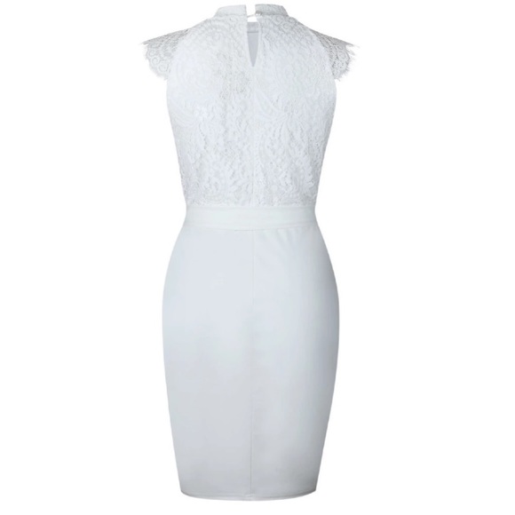 ✅HOT❤️White lace dress tie middle - Picture 4 of 5